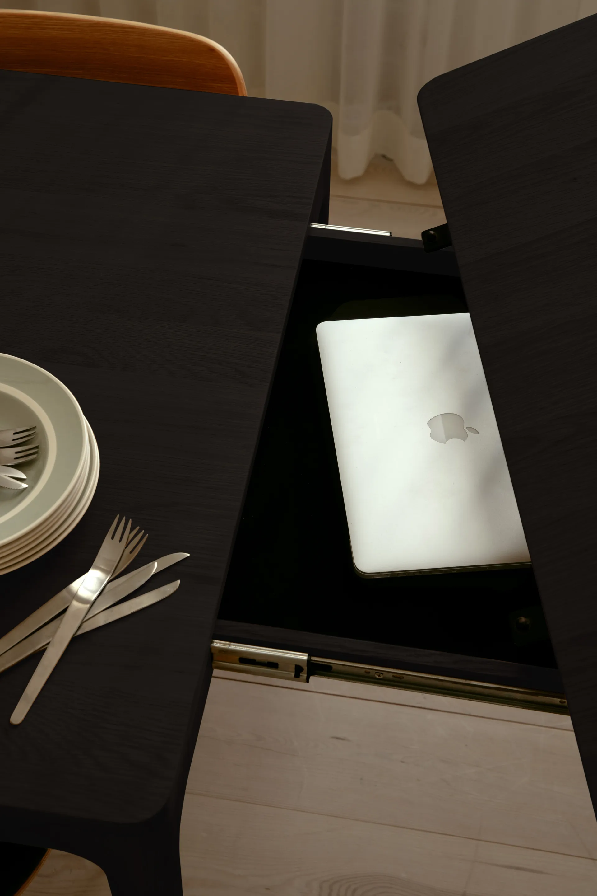 Heart'n'Soul ruokapöytä 90x120 cm, Musta tammi Umage