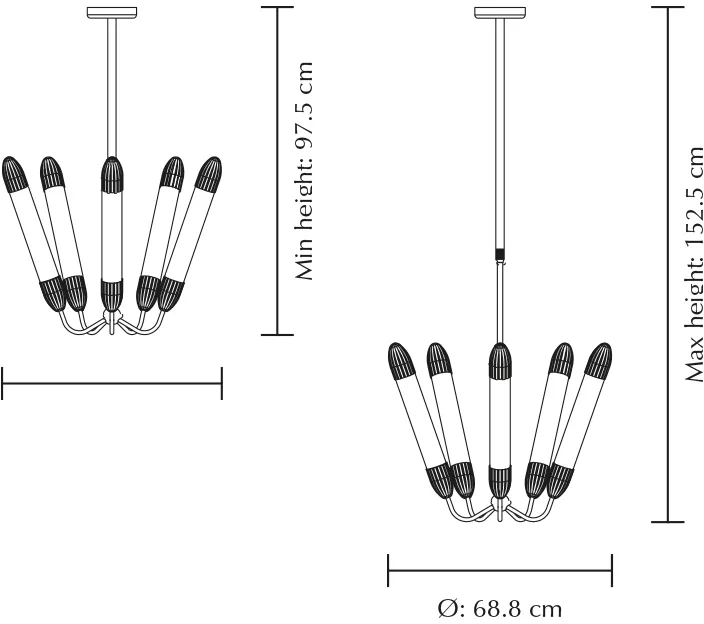 Lemon Squeeze Penta lyhyt kattovalaisin, Kiillotettu teräs Umage