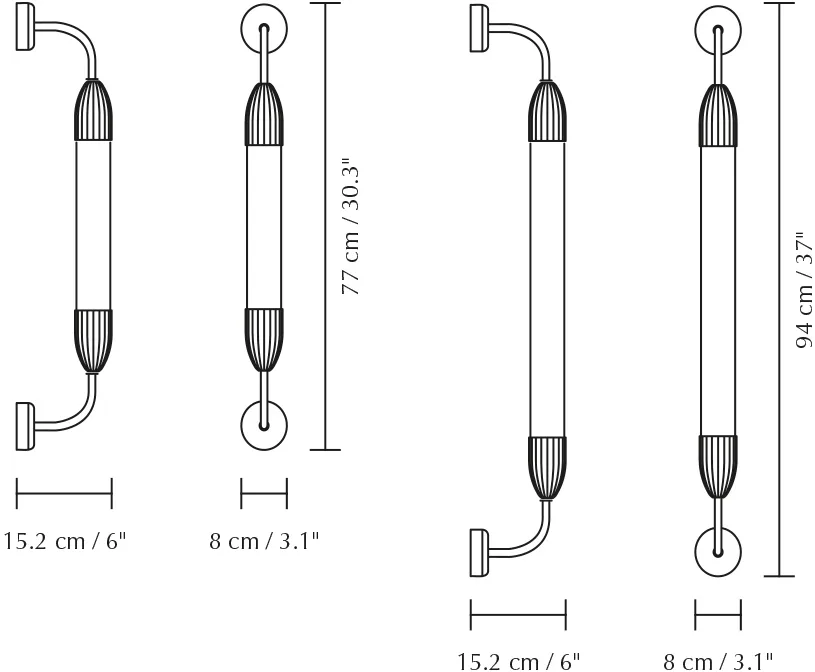 Lemon Squeeze Wall lyhyt seinävalaisin, Single plated brass Umage