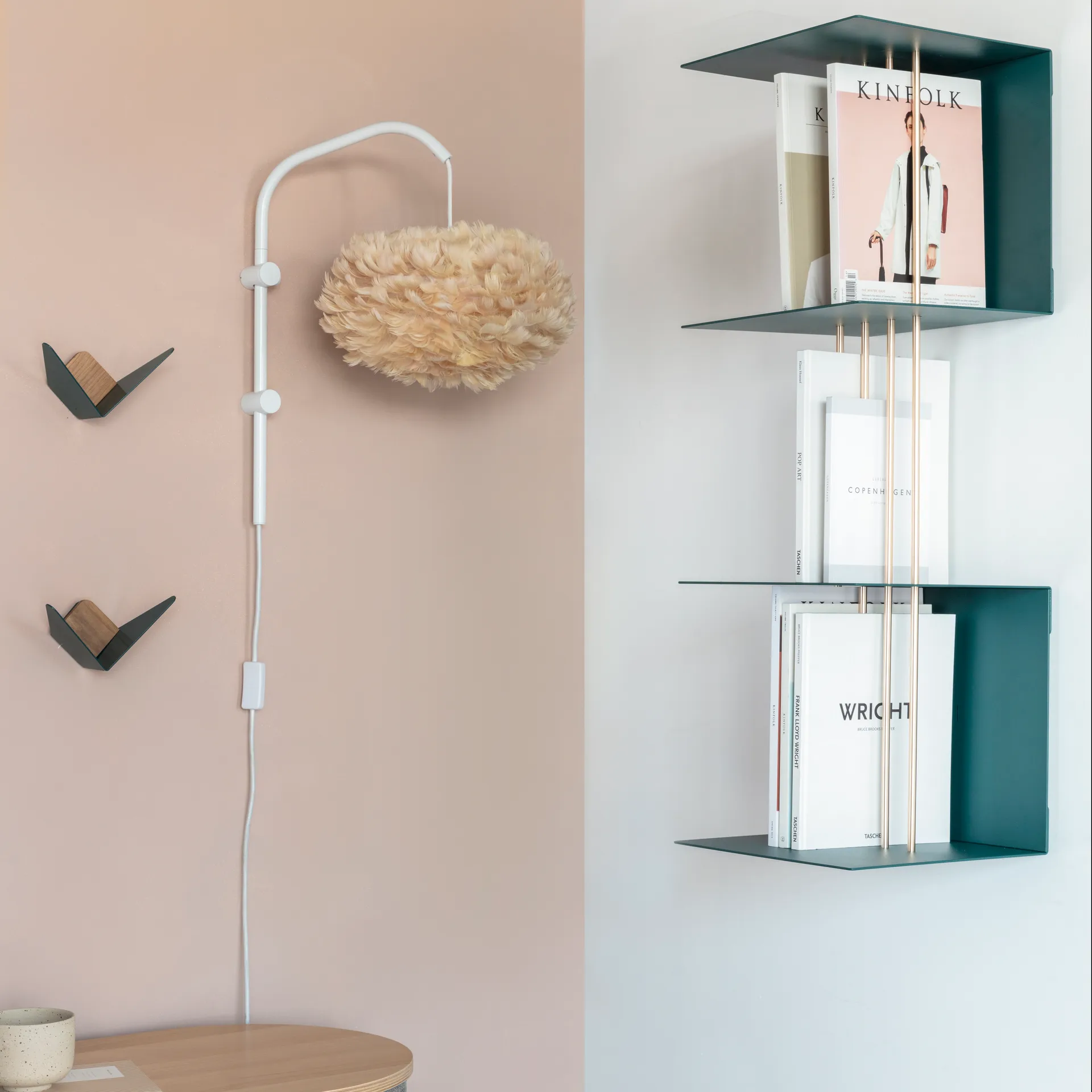 Willow seinäkiinnike mini, Valkoinen Umage