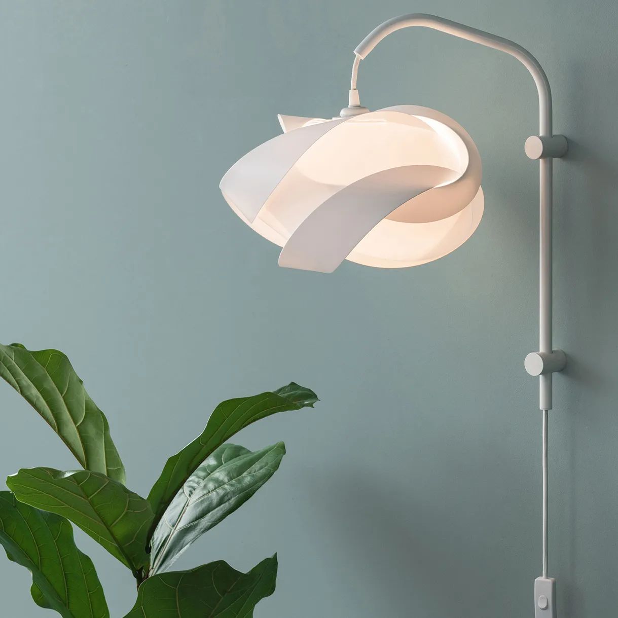 Willow seinäkiinnike mini, Valkoinen Umage