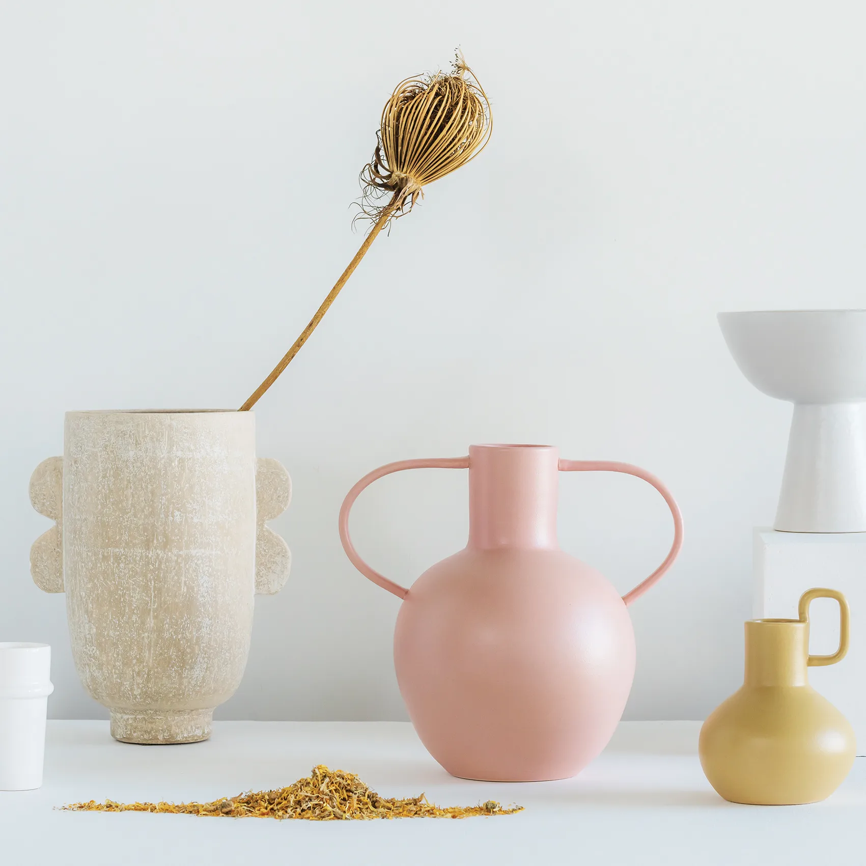 Darius maljakko 30 cm, Beige URBAN NATURE CULTURE