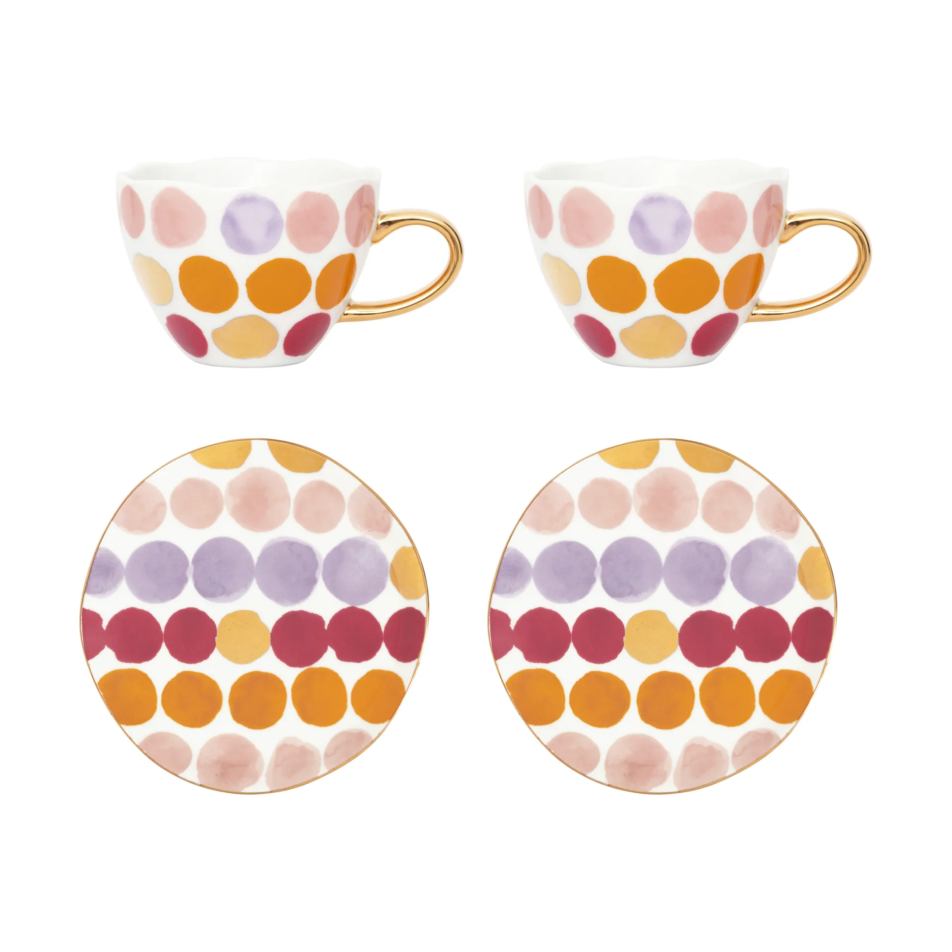 Good Morning Cappuccinokuppi ja lautanen 4 osaa, Prickig URBAN NATURE CULTURE