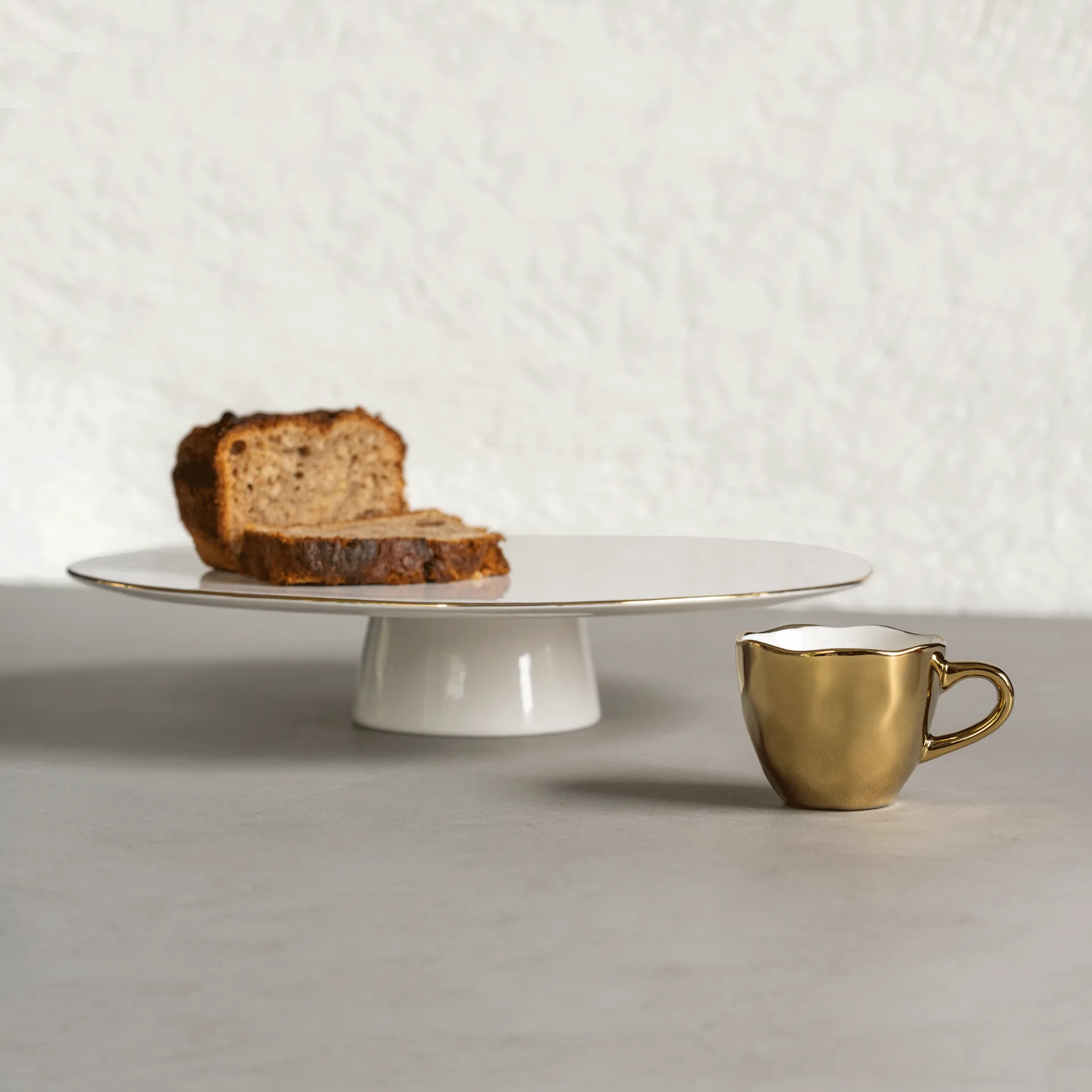 Good Morning -kakkulautanen Ø 29 cm, White-gold URBAN NATURE CULTURE