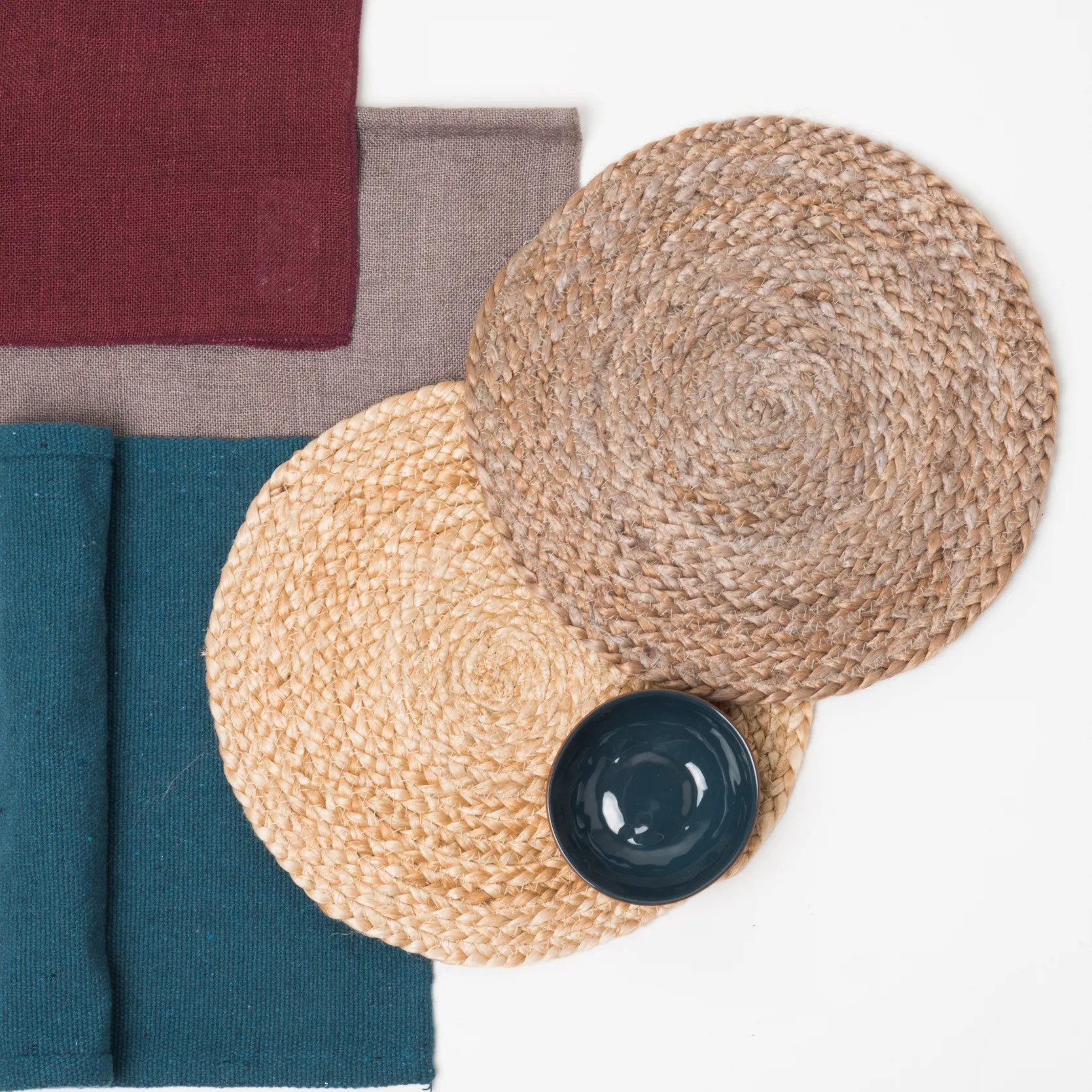 Pöytätabletti juutti Ø 30 cm, Luonnonvärinen URBAN NATURE CULTURE