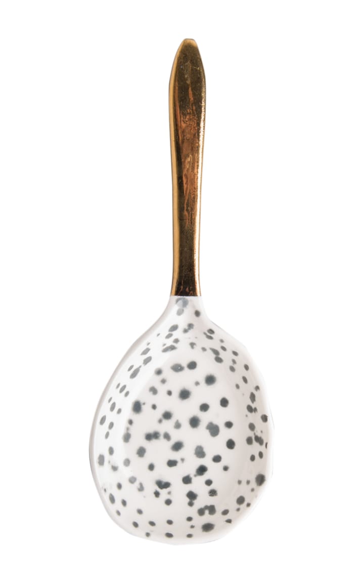 Spoon kuba -tarjoilulautanen 16 cm - Musta-valkoinen-kulta - URBAN NATURE CULTURE