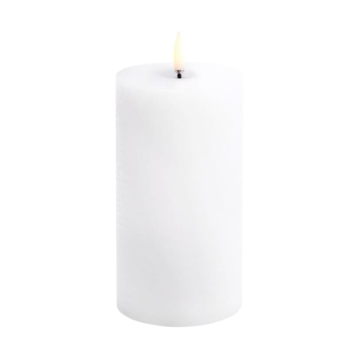 Uyuni LED pöytäkynttilänjalka melted - Valkoinen rustiikki, Ø7,8x15 cm - Uyuni Lighting