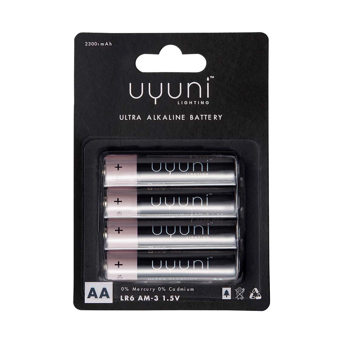 Uyuni Lighting Uyuni Paristo 4-pakkaus AA | Skandinaavinen Sisustus | Muut valaisintarvikkeet | Musta