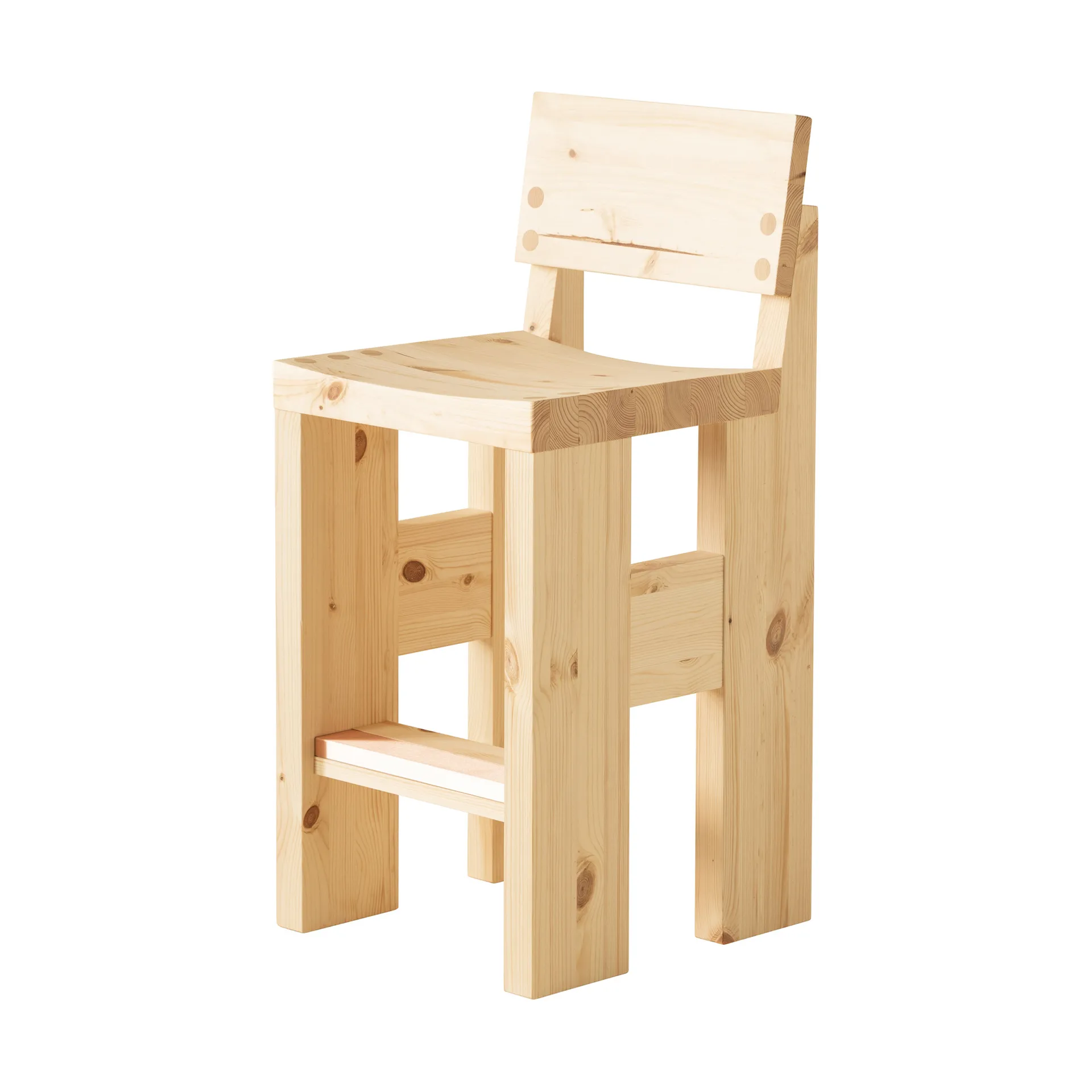 001 Bar Stool baarijakkara, Matta öljyvahattu mänty,, 65 cm Vaarnii