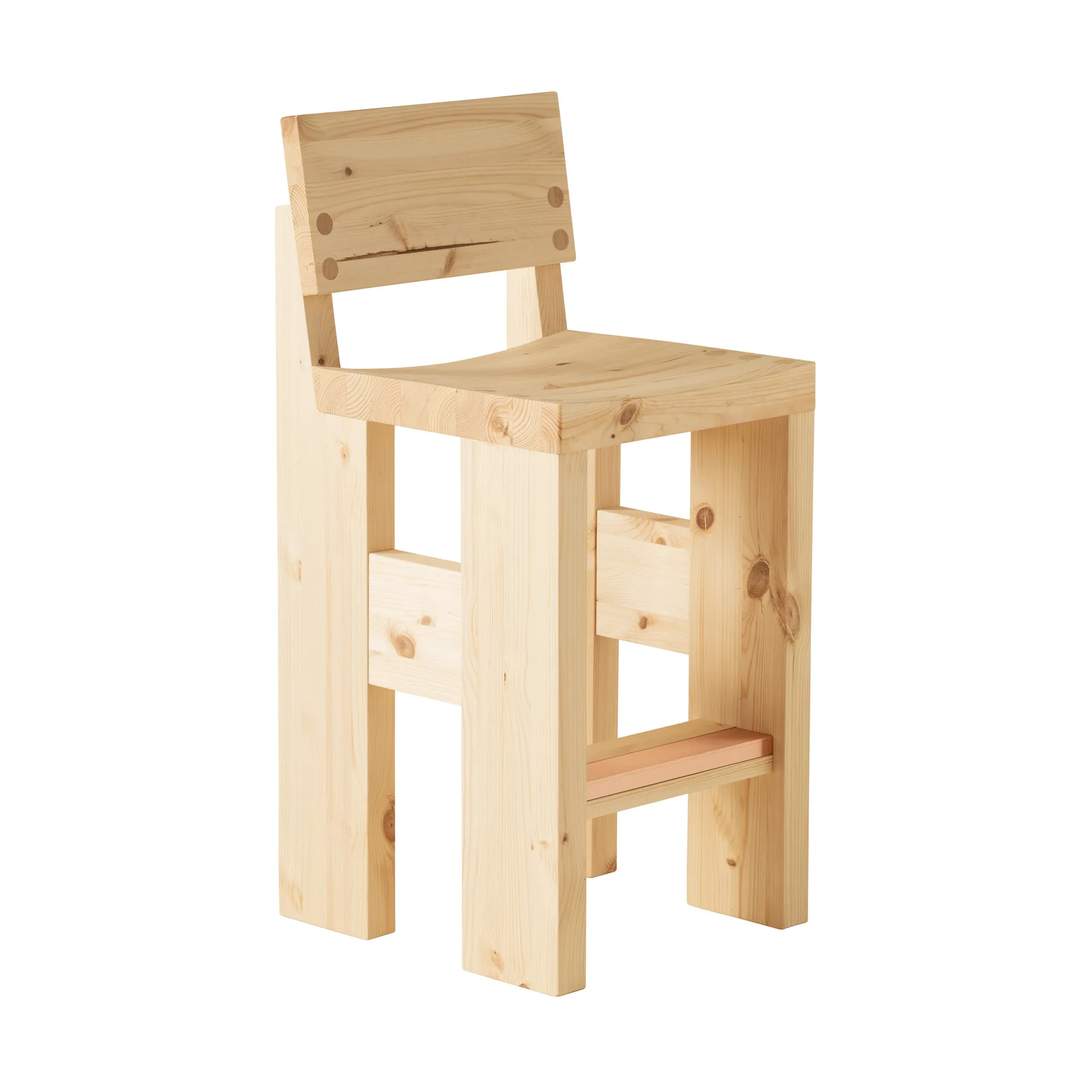 001 Bar Stool baarijakkara, Matta öljyvahattu mänty,, 65 cm Vaarnii