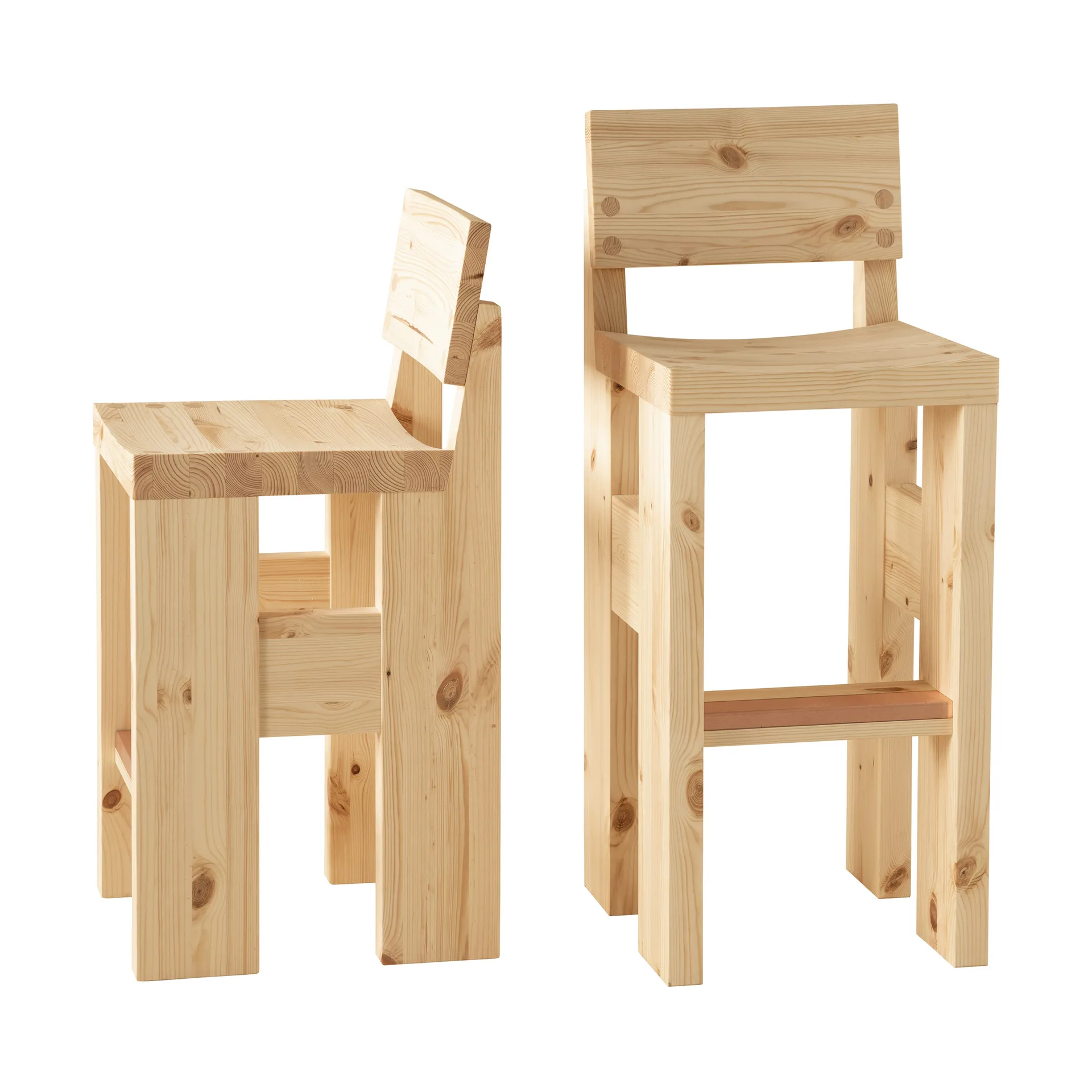 001 Bar Stool baarijakkara, Matta öljyvahattu mänty,, 65 cm Vaarnii
