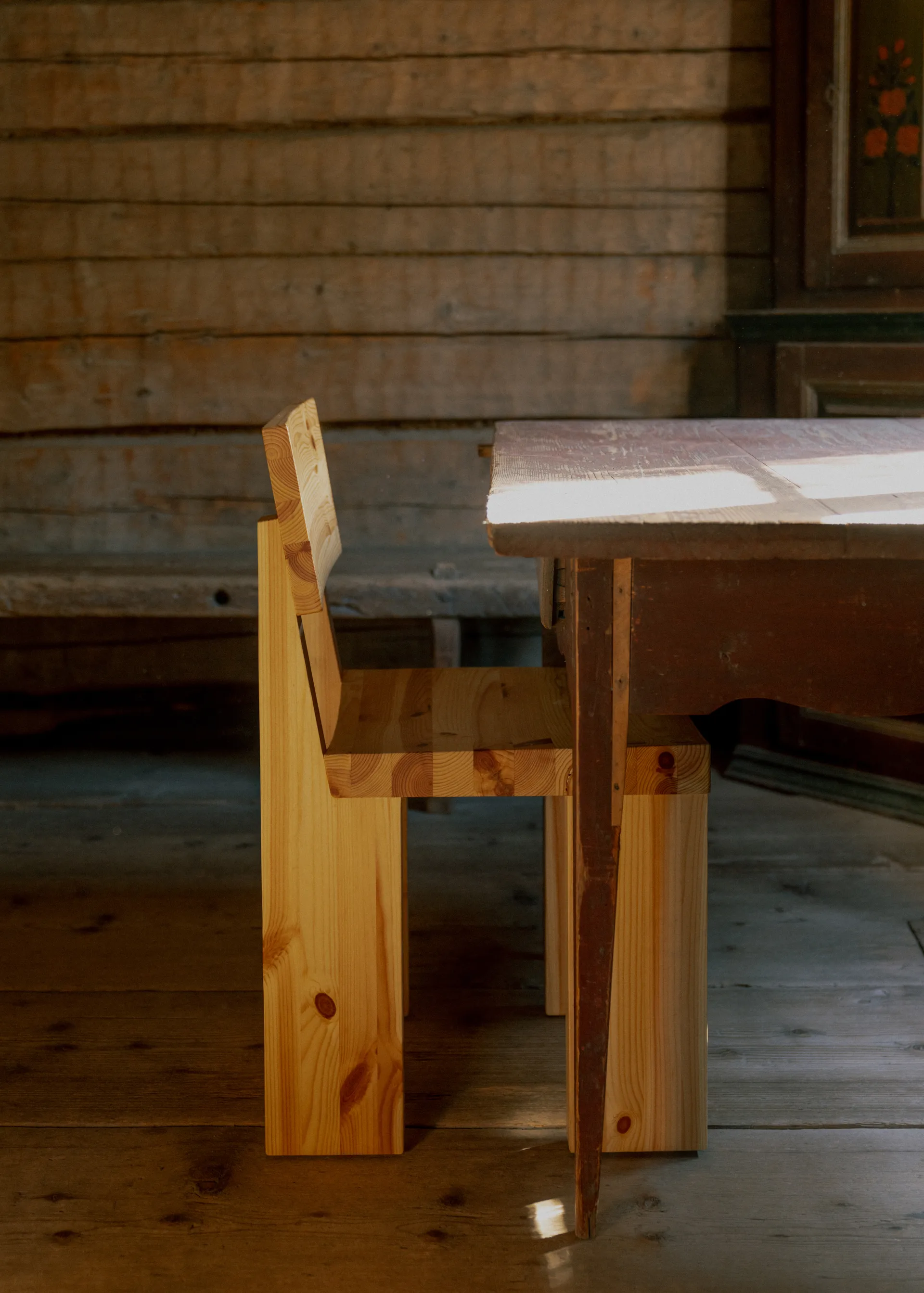 001 Dining Chair tuoli, Matta öljyvahattu mänty, Vaarnii