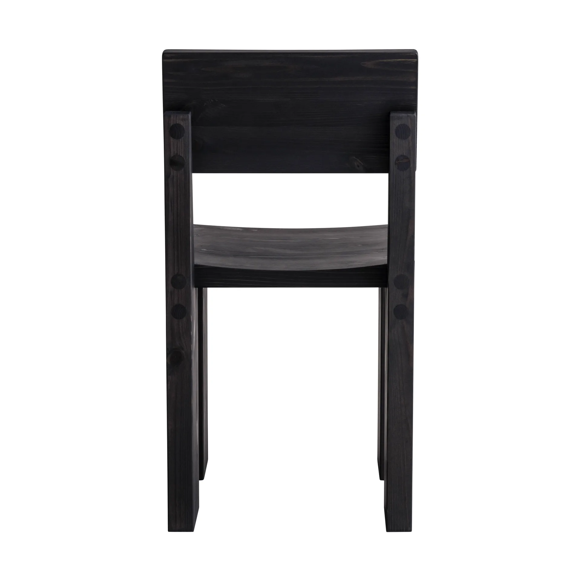 001 Dining Chair tuoli, Mustaksi petsattu mänty Vaarnii