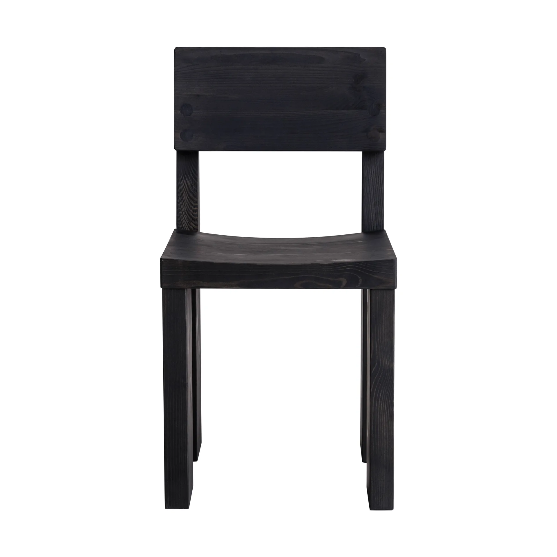 001 Dining Chair tuoli, Mustaksi petsattu mänty Vaarnii