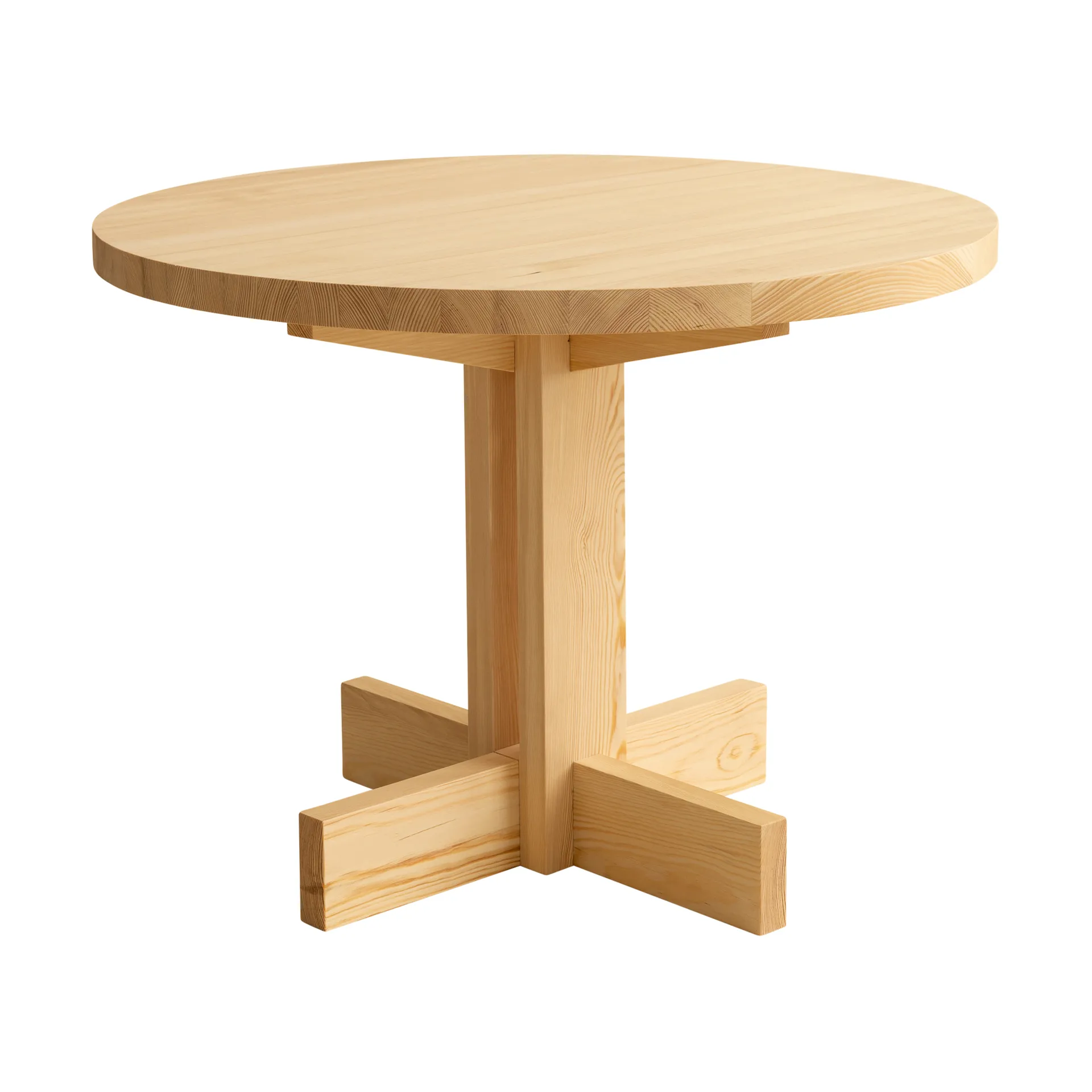 001 Dining Table ruokapöytä, Matta öljyvahattu mänty, Ø100×74 cm Vaarnii