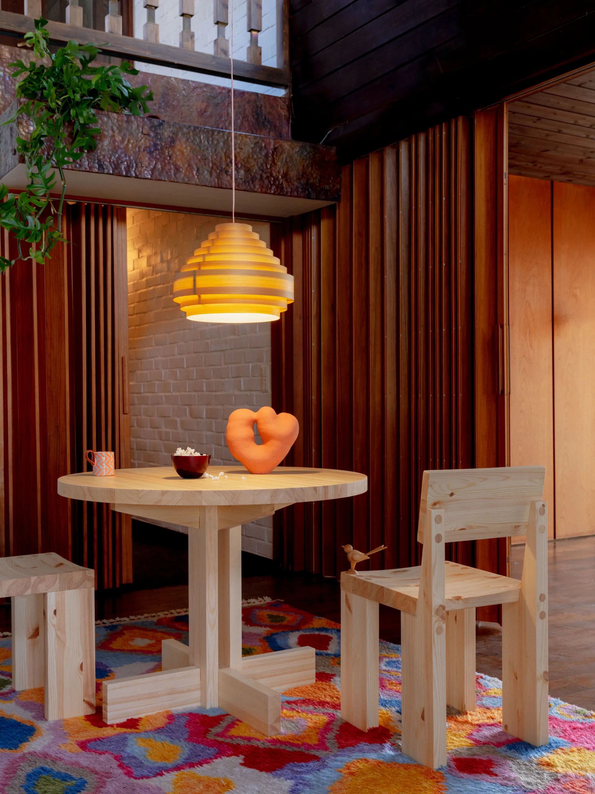 001 Dining Table ruokapöytä, Matta öljyvahattu mänty, Ø100×74 cm Vaarnii