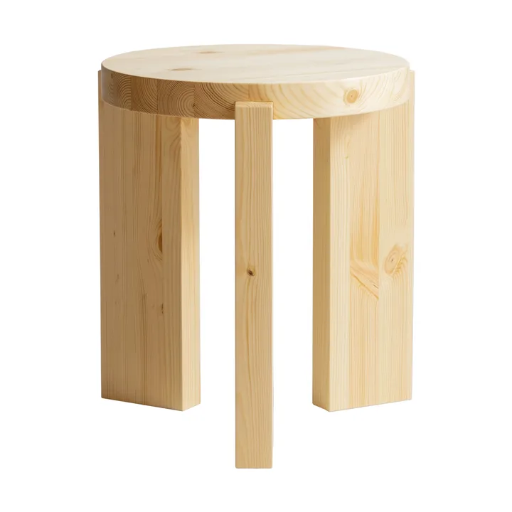 001 Stool jakkara - Matta öljyvahattu mänty, Ø40×44 cm - Vaarnii