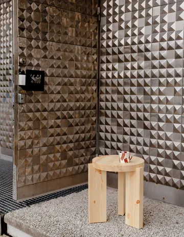 001 Stool jakkara - Matta öljyvahattu mänty, Ø40×44 cm - Vaarnii