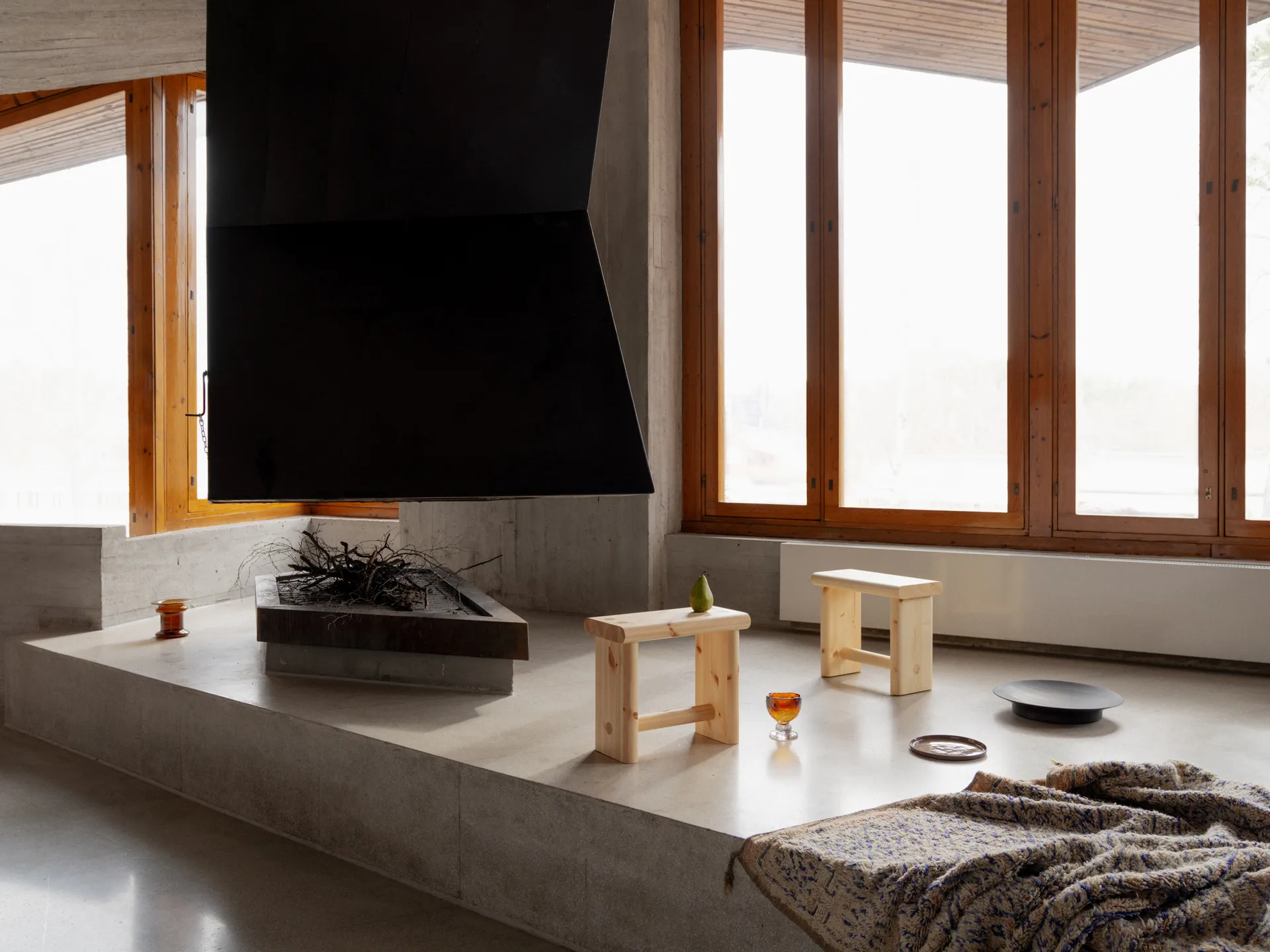 002 Ast Stool jakkara, Matta öljyvahattu mänty, 55×26×45 cm Vaarnii