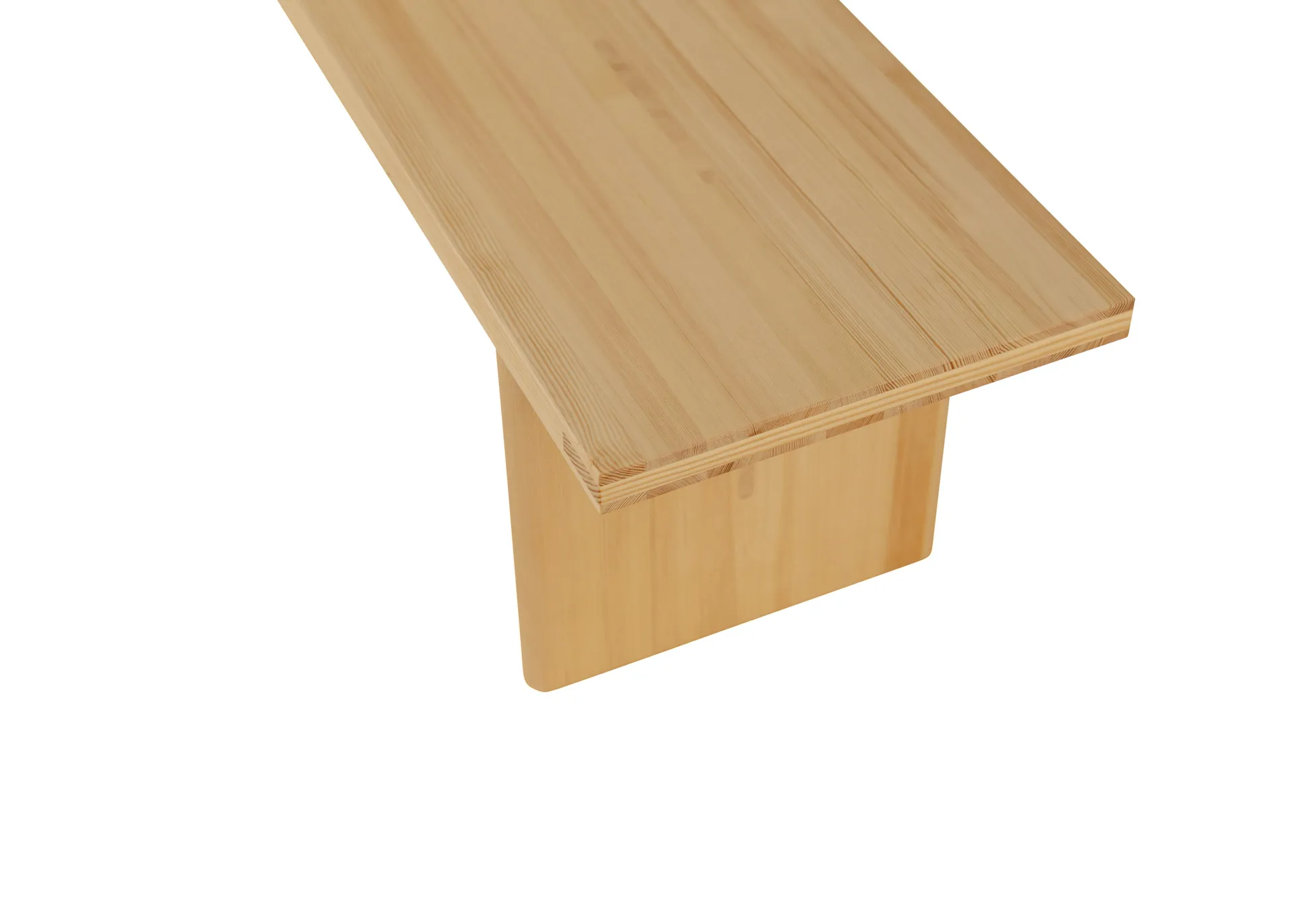 012 Kolmio Bench penkki, Matta öljyvahattu mänty, 176×42×45 cm Vaarnii