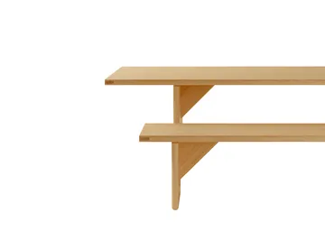 012 Kolmio Dining Table pöytä - Matta öljyvahattu mänty, 227×95×72 cm - Vaarnii