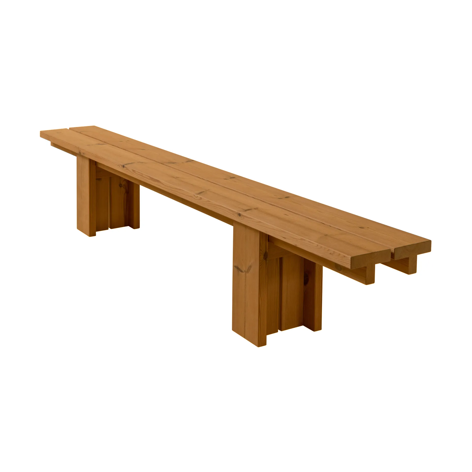 013 Osa Outdoor Bench penkki, Lämpökäsitelty mänty, 270×37×49 cm Vaarnii