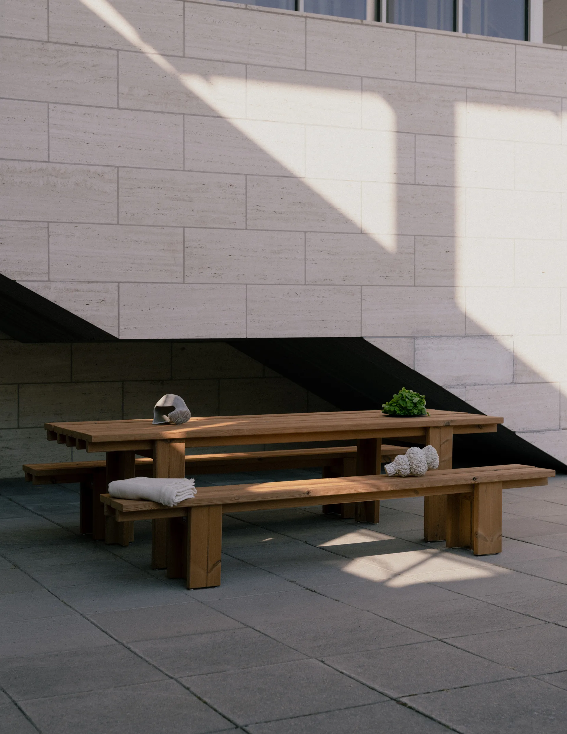 013 Osa Outdoor Table pöytä, Lämpökäsitelty mänty, 182×75×78 cm Vaarnii