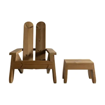 015 Peace Outdoor Foot Stool jalkarahi - Lämpökäsitelty mänty - Vaarnii