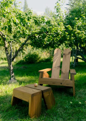 015 Peace Outdoor Foot Stool jalkarahi - Lämpökäsitelty mänty - Vaarnii