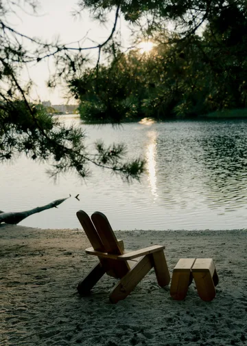 015 Peace Outdoor Lounge Chair lepotuoli - Lämpökäsitelty mänty - Vaarnii