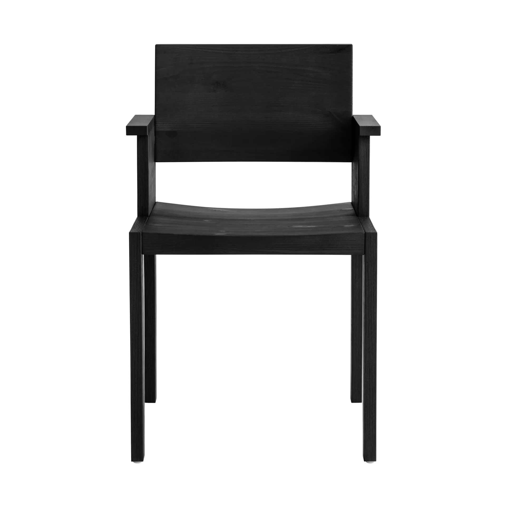 016 Maasto Dining Armchair käsinojallinen tuoli, Musta petsattu mänty Vaarnii