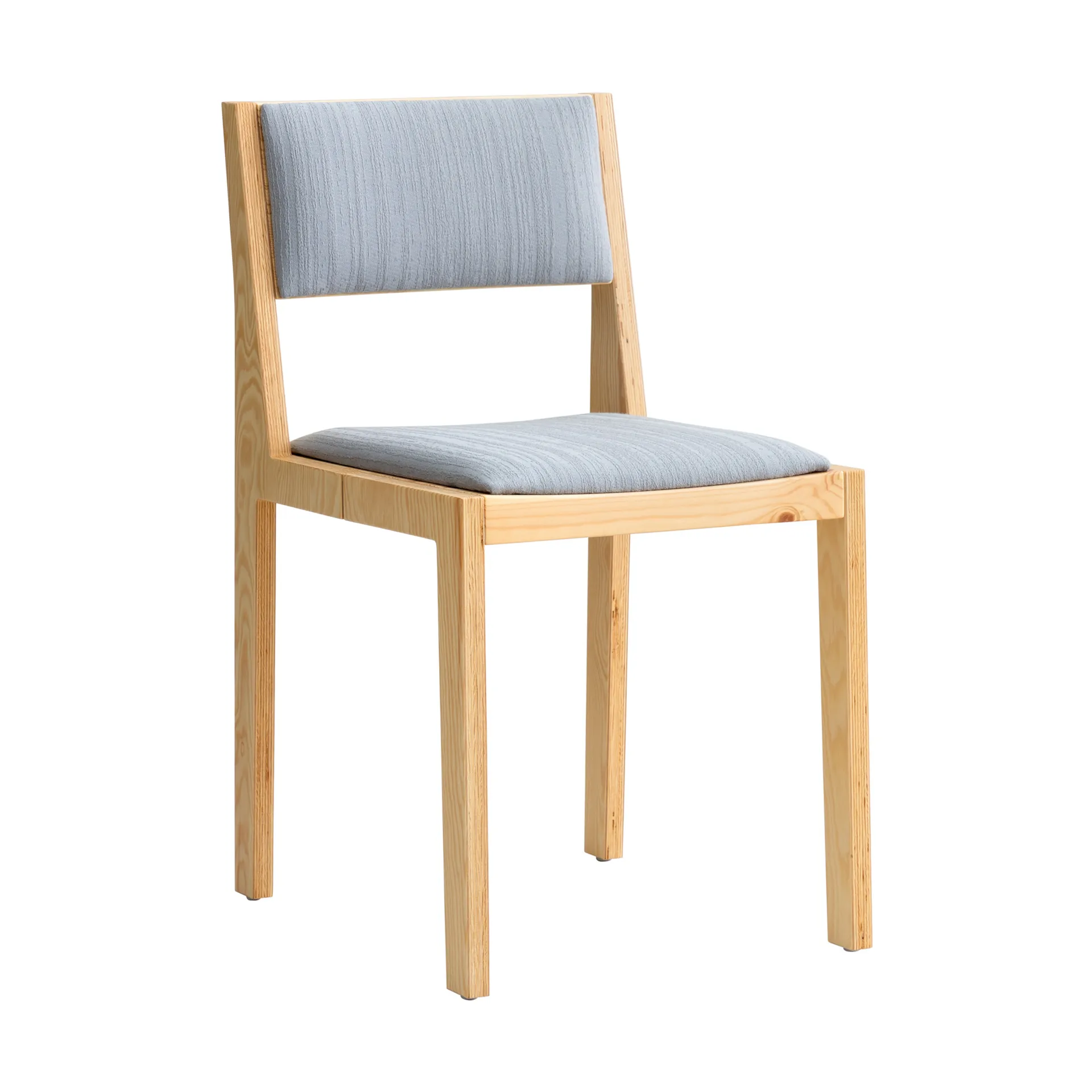 016 Maasto Dining Chair tuoli, Matta öljyvahattu mänty,, etupuolelta verhoiltu harmaa Vaarnii