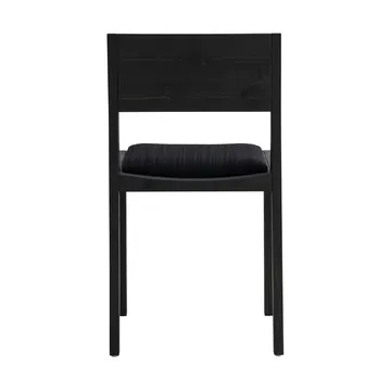 016 Maasto Dining Chair tuoli - Musta petsattu mänty, etupuolelta verhoiltu musta - Vaarnii
