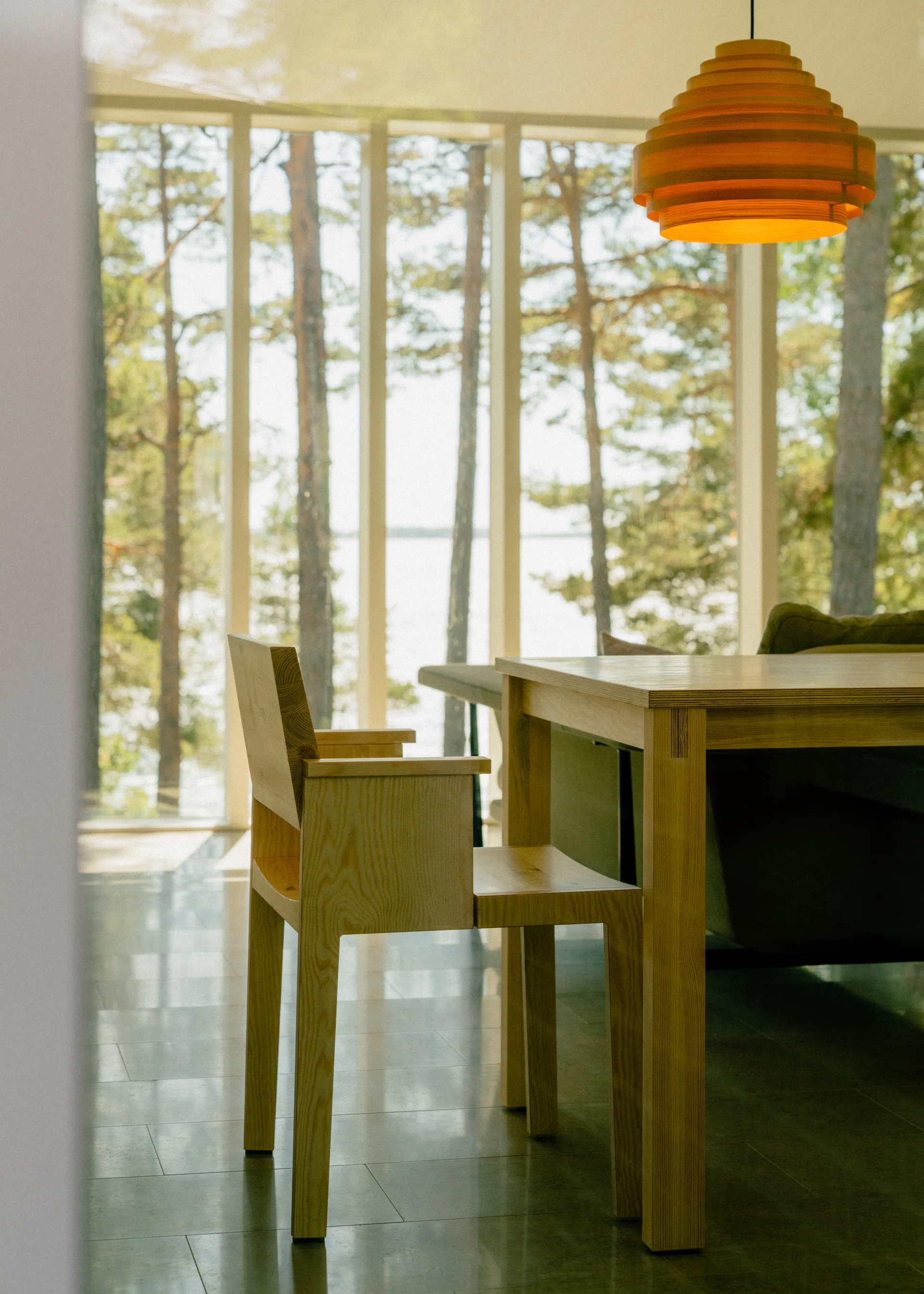 016 Maasto Table pöytä, Matta öljyvahattu mänty,, 200x90x75 cm Vaarnii