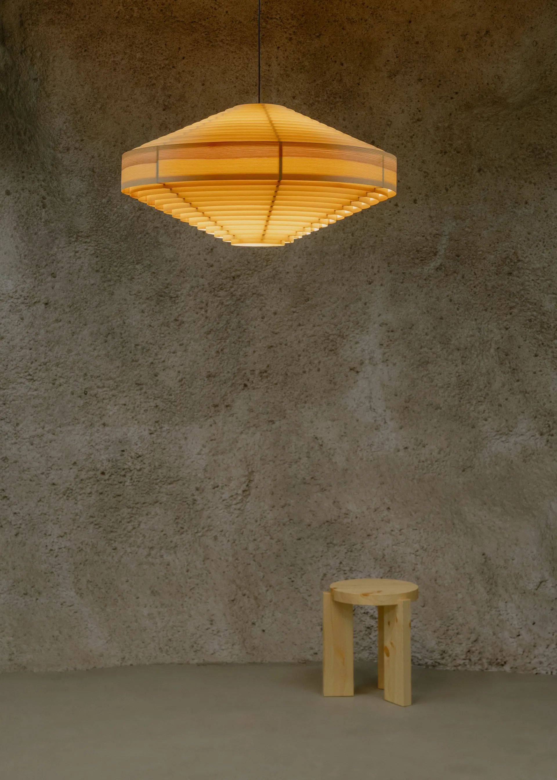 1003 Hans Pendant riippuvalaisin, Matta öljyvahattu mänty, XL Ø90 cm Vaarnii