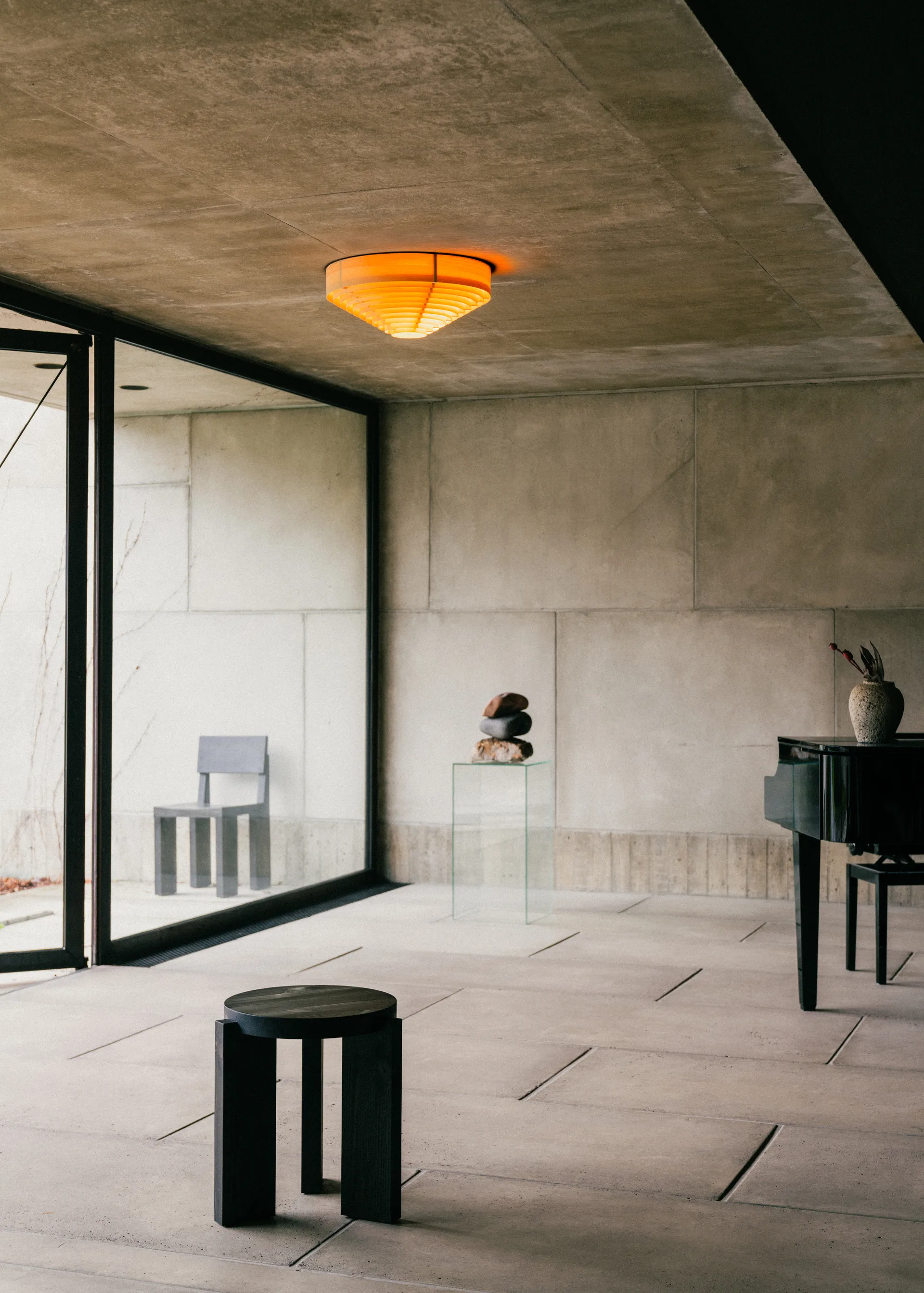 1005 Hans kattovalaisin plafondi, Matta öljyvahattu mänty, Ø42 cm Vaarnii