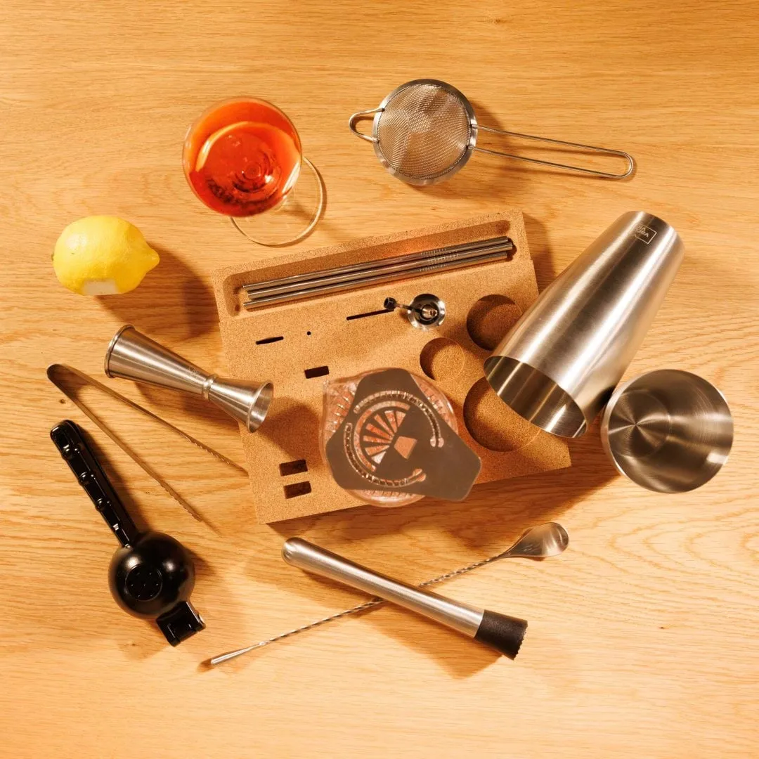 Vacuvin Mixologist Bar In a Box cocktailsetti, Ruostumaton teräs, 14 osaa Vacuvin