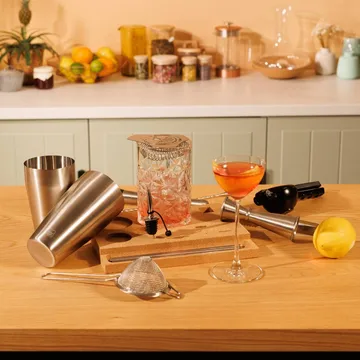 Vacuvin Mixologist Bar In a Box cocktailsetti - Ruostumaton teräs, 14 osaa - Vacuvin