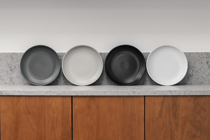 Bistro lautanen Ø 25 cm 4-pakkaus, Valkoinen, hiekanharmaa, antrasiitti, musta Vargen & Thor