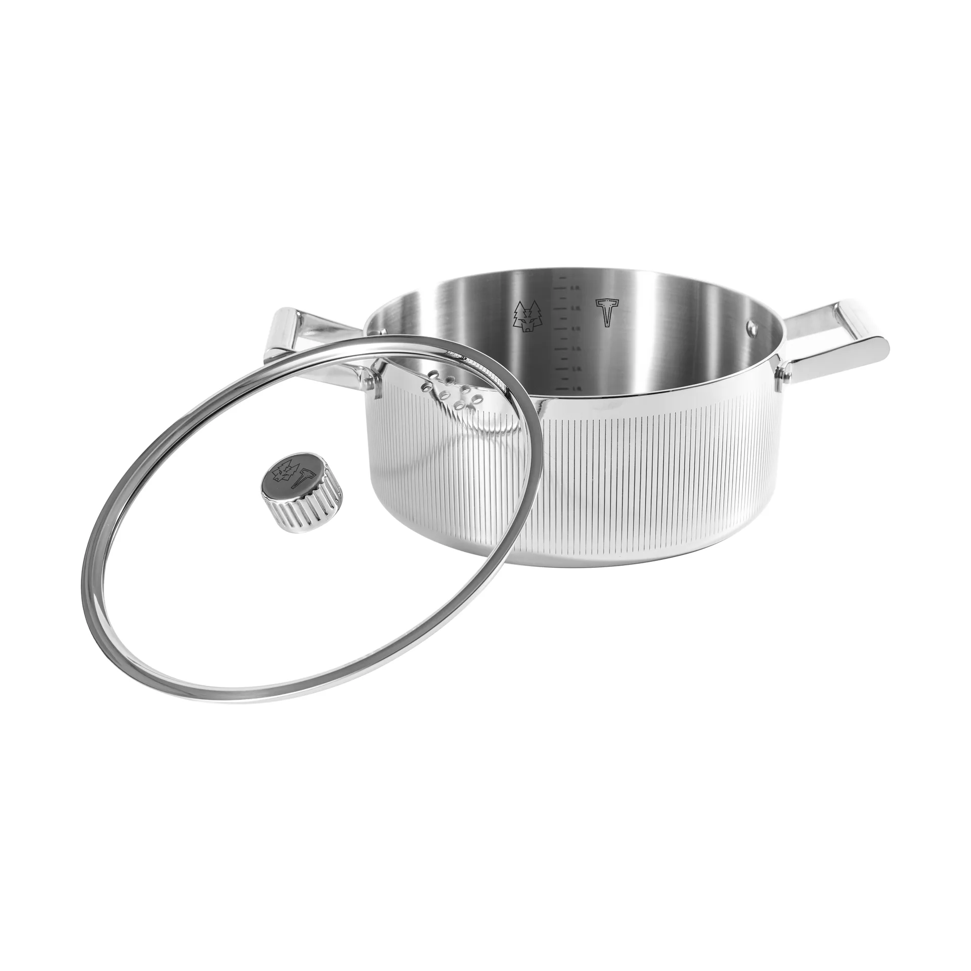Glima pata, Ruostumaton teräs, lasikansi, 7 l Vargen & Thor