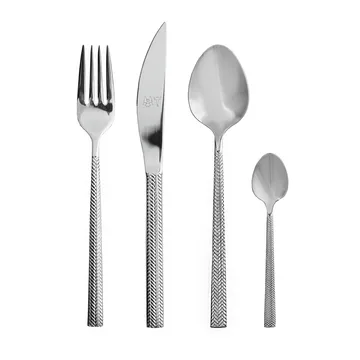 Glöd aterinsetti 16 osaa - Kalanruotokuvio - Vargen & Thor