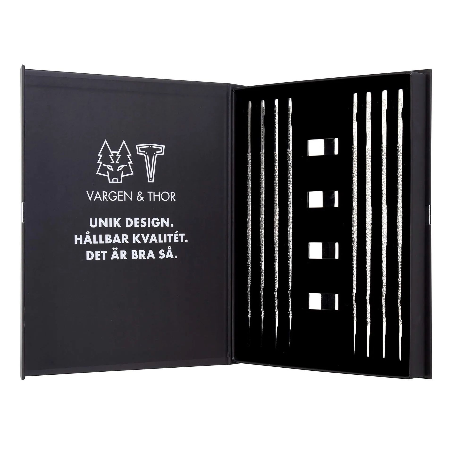 Kito Chopsticks -syömäpuikot 4-pakkaus, Hopea Vargen & Thor