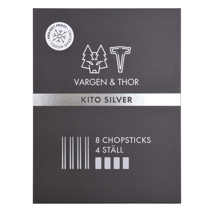 Kito Chopsticks -syömäpuikot 4-pakkaus - Hopea - Vargen & Thor