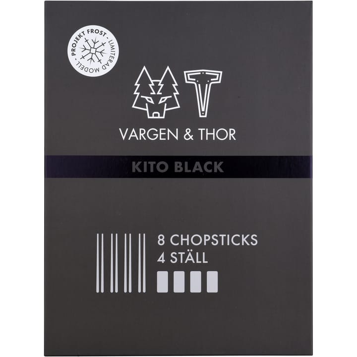 Kito Chopsticks -syömäpuikot 4-pakkaus - Musta - Vargen & Thor