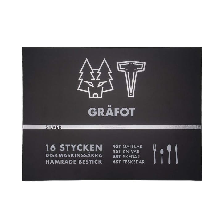 Vargen & Thor -aterinsetti 16 osaa, Gråfot, hopea Vargen & Thor