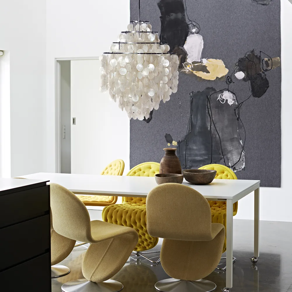 Fun 0 DM -riippuvalaisin, Helmiäinen, kromi Verpan