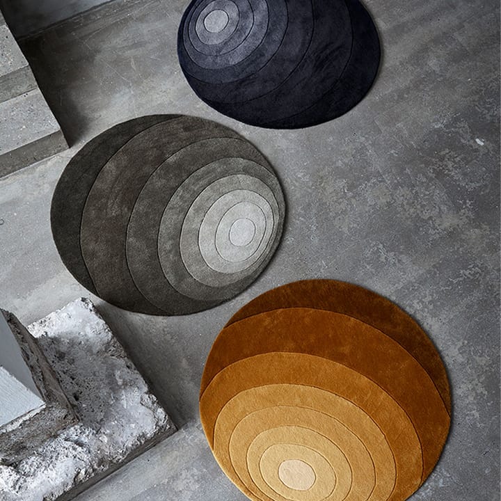 Luna matto pyöreä, Dark sand, 120 cm Verpan