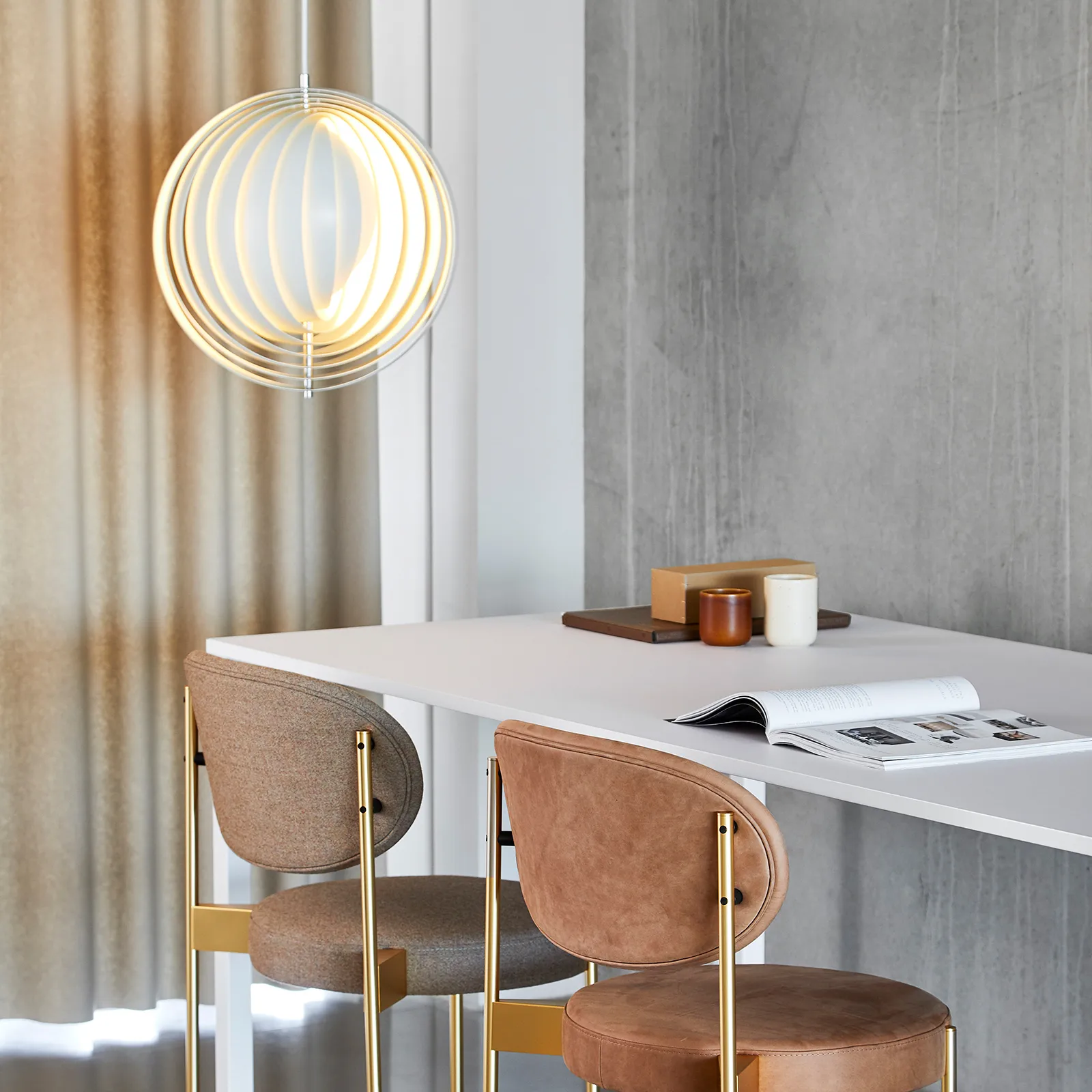 Moon kattovalaisin Ø 44,5 cm, Valkoinen Verpan