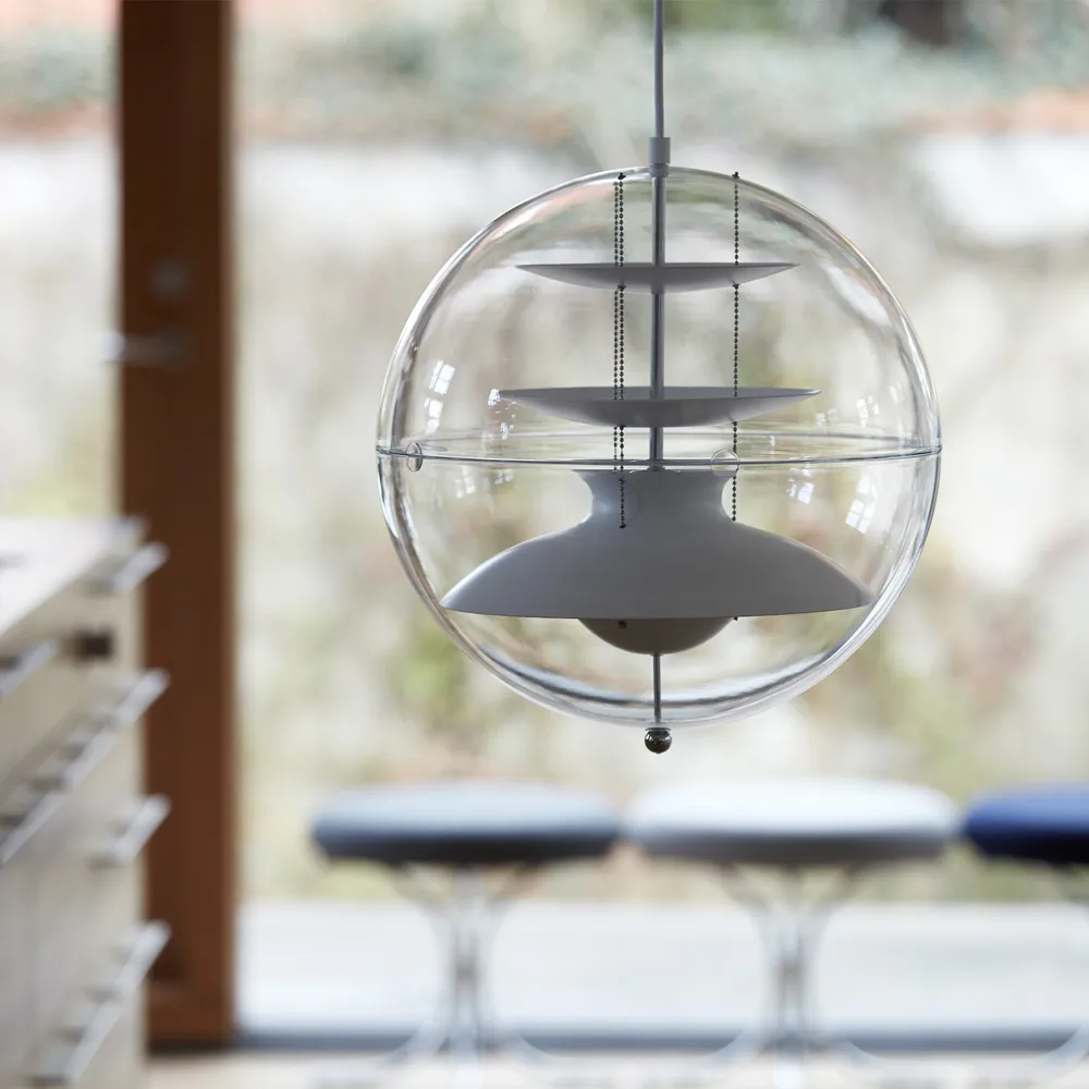 Panto riippuvalaisin, Valkoinen, small, läpikuultava akryyli Verpan