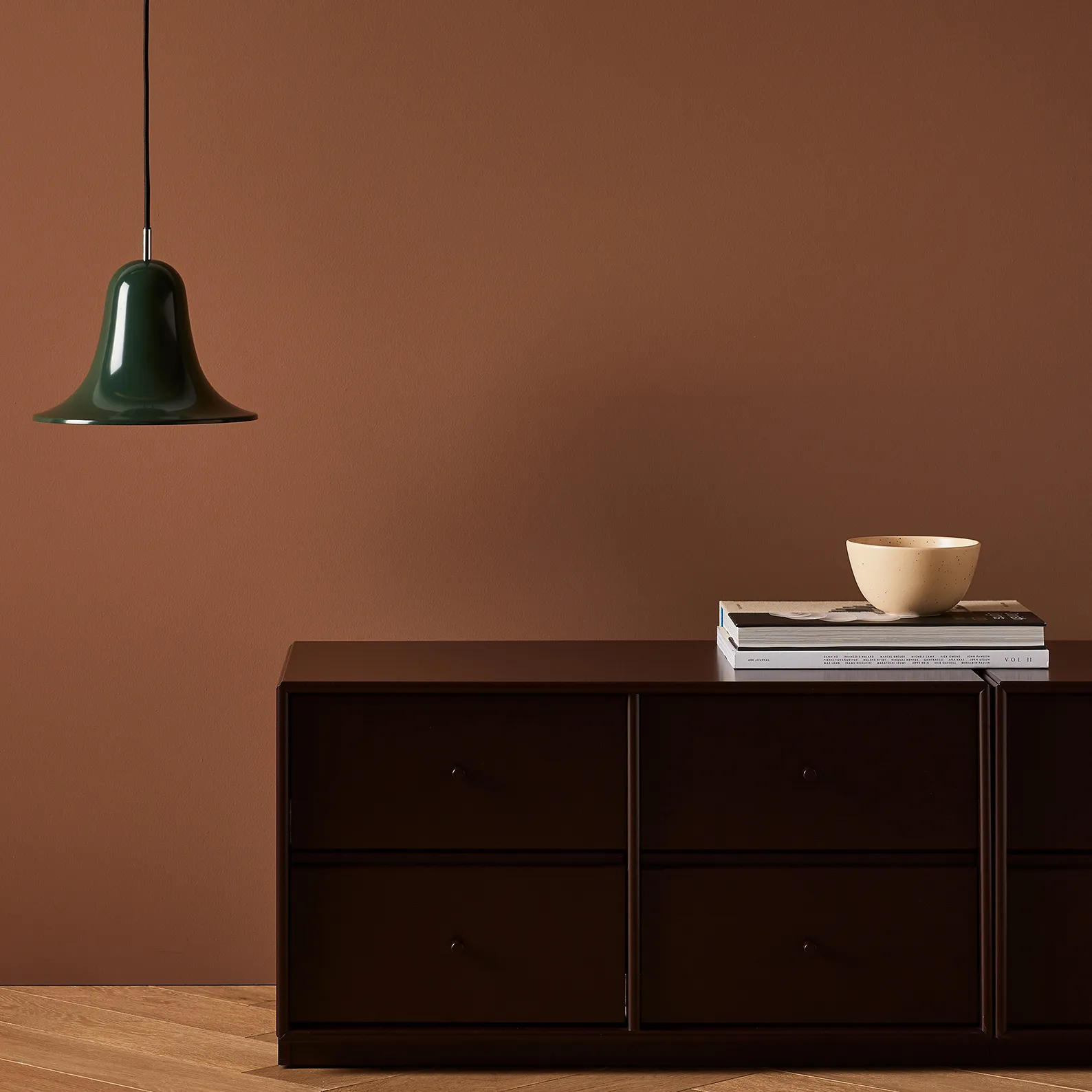 Pantop riippuvalaisin Ø 23 cm, Dark green Verpan